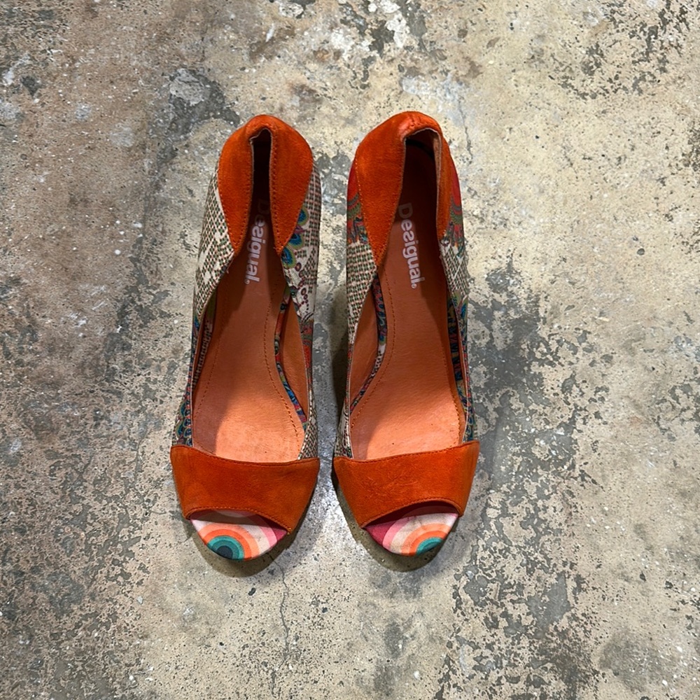 Women's Multicolor Open-Toe Shoes